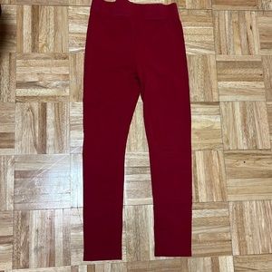 SHEIN red leggings size XS